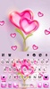 Flower Pink Hearts Keyboard Ba screenshot 1