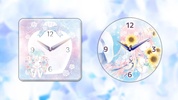 Analog clock Flowery kiss screenshot 7