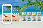 Hot Summer Theme: Tropical Sunny Beach wallpaper screenshot 2