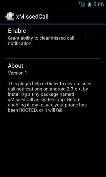 exDialer xMissedCall Plugin - Preview 2