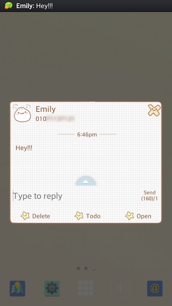 GO SMS Yummy(Dumpling) Theme - Preview 1
