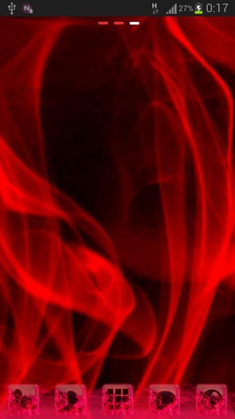 GO Launcher EX Theme Red Fire - Preview 1
