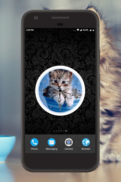 Kitten Clock Live Wallpaper - Preview 2