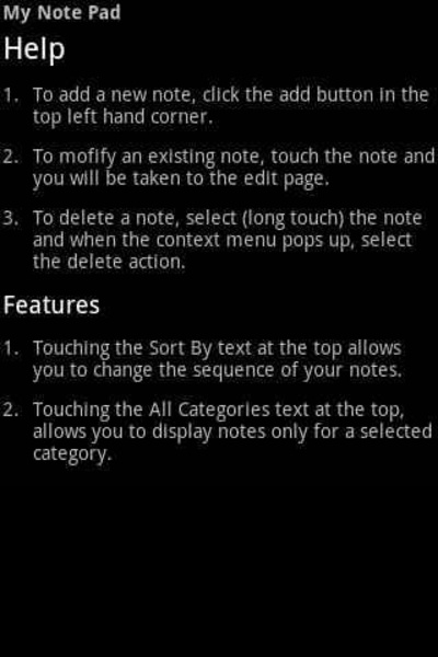 My Note Pad - Preview 1