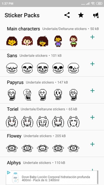 Undertale & Deltarune Stickers for WhatsApp - Preview 1