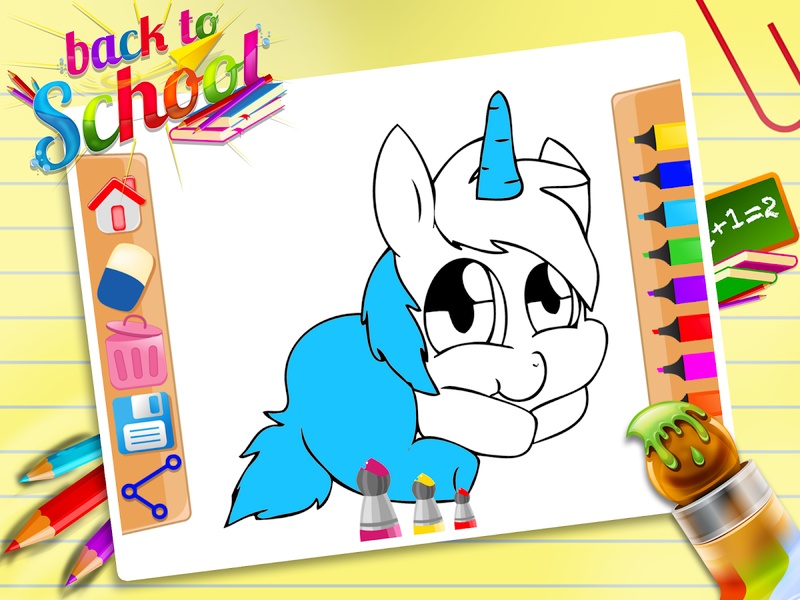 Unicorn Colouring - Preview 1