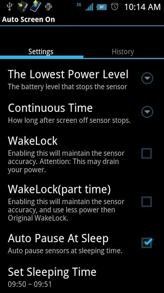 Auto Screen On - Preview 1