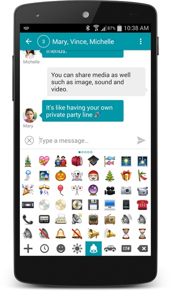 chompSMS emoji add-on - Preview 3
