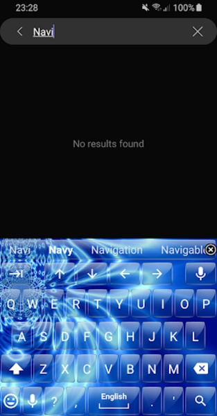 Theme x TouchPal Glass Blue Wave - Preview 5