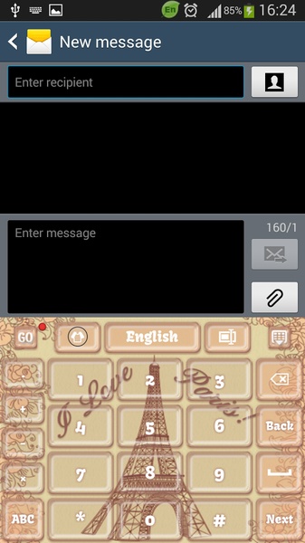 GO Keyboard Paris Theme - Preview 9