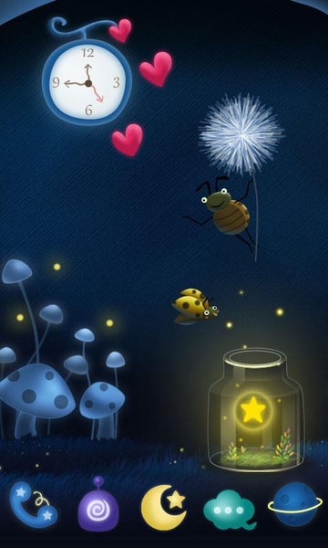 Rainbow night GOLauncher EX Theme - Preview 4