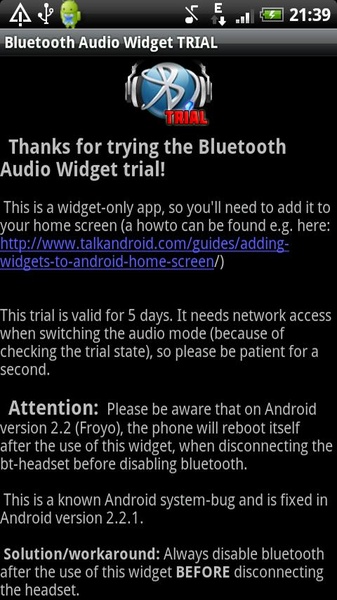 Bluetooth Audio Widget TRIAL - Preview 2