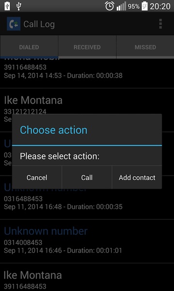 Call Log - Preview 2