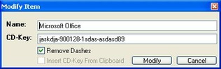 Nodus CD-Key Manager screenshot 3
