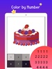 Candy color by number : Pixel art cupcake screenshot 2
