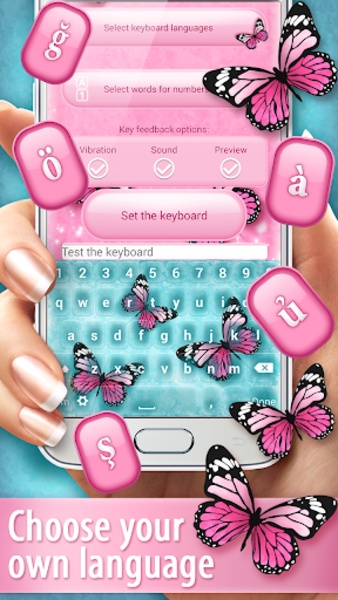 Pink Butterfly Keyboard - Preview 8