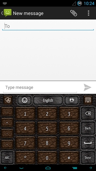 GO Keyboard Leather Theme - Preview 2