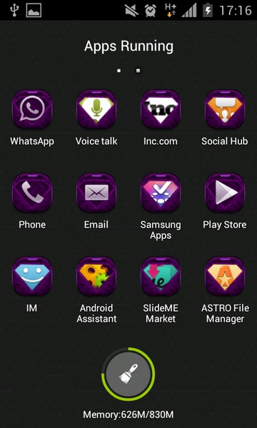 Purple Diamonds GO Launcher Theme - Preview 2