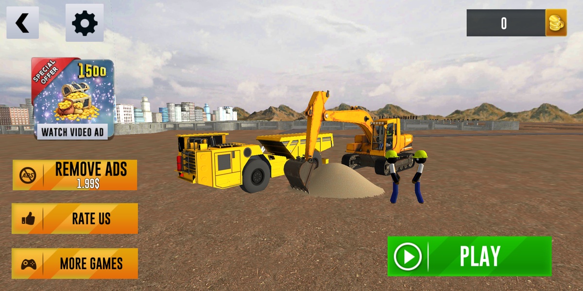 Stickman City Construction Excavator - Preview 1