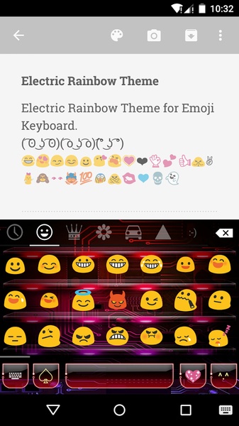 Electric Rainbow Emoji Keyboard - Preview 5