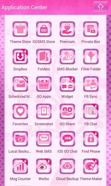 Love Owls Pink GO SMS - Preview 1
