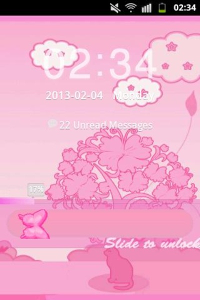 GO Locker Theme Pink Cat - Preview 3