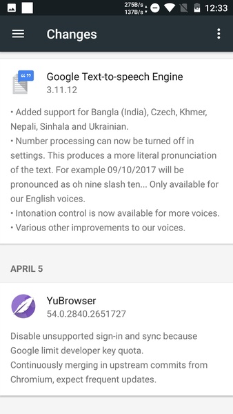 Changes - Preview 1