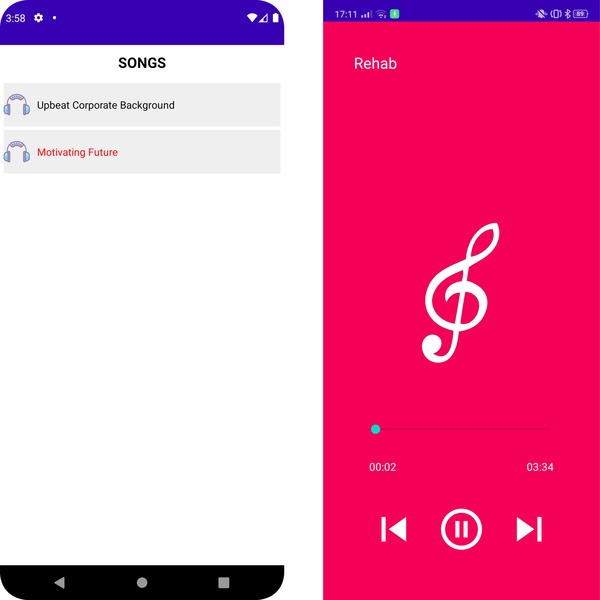 Music Simple App - Preview 1