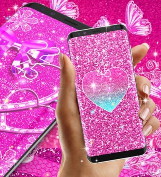 Pink glitter live wallpaper - Preview 2