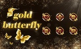 Shining theme: Sparkle Gold Butterfly wallpaper HD screenshot 2