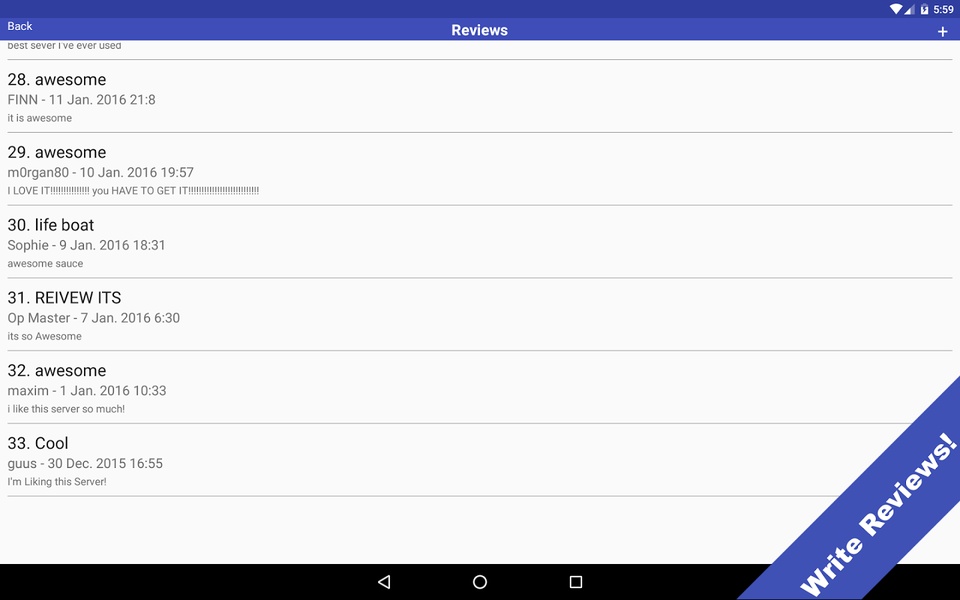 MCPE Server List - Preview 3