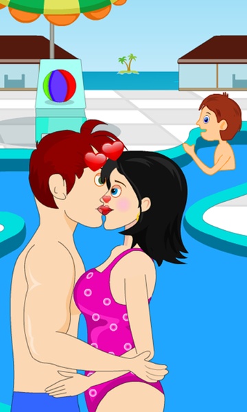 Fun Swimming Pool Love Kiss - Preview 10