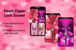 Heart zipper screen lock screenshot 10