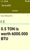 Ton to BTU converter screenshot 4