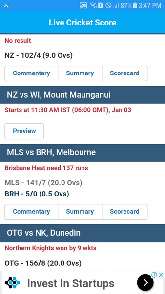 Smart cricket deals live score