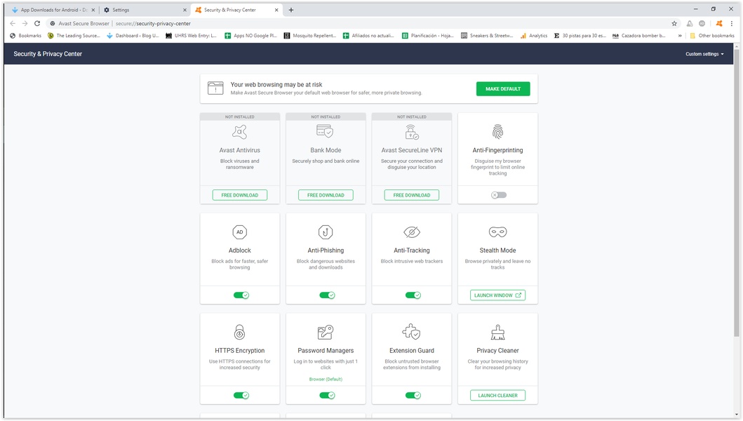 Avast Secure Browser สำหรับ Windows - ดาวน์โหลดมันจาก Uptodown ได้ฟรี