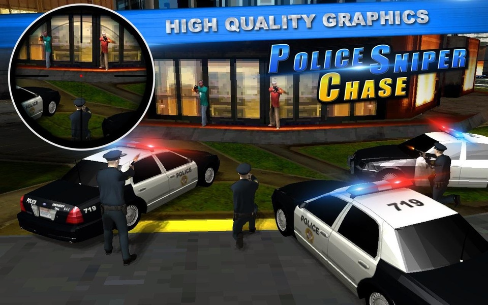 Police Sniper Chase Car 3D - Preview 2
