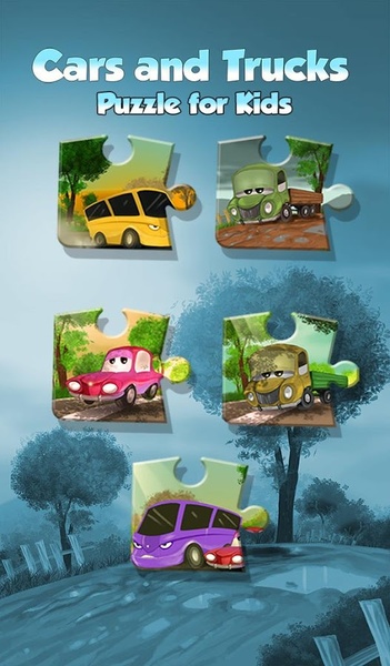 Cars and Trucks-Puzzles for Kids - Preview 1