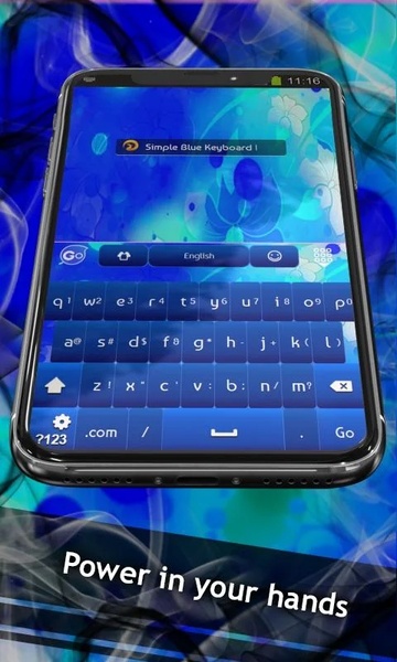GO Keyboard Simple Blue Theme - Preview 2