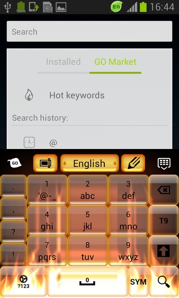 Fire Keyboard GO Theme - Preview 1