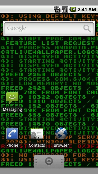 Logcat Live Wallpaper - Preview 2