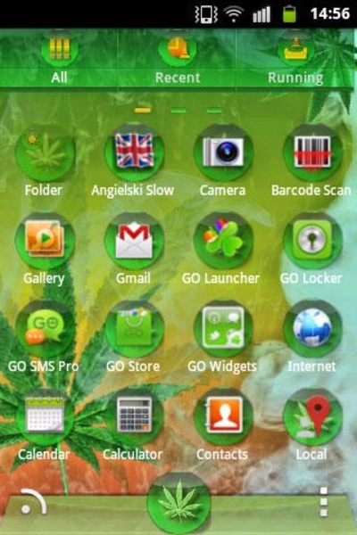 GO Launcher Ganja Weed Theme - Preview 1