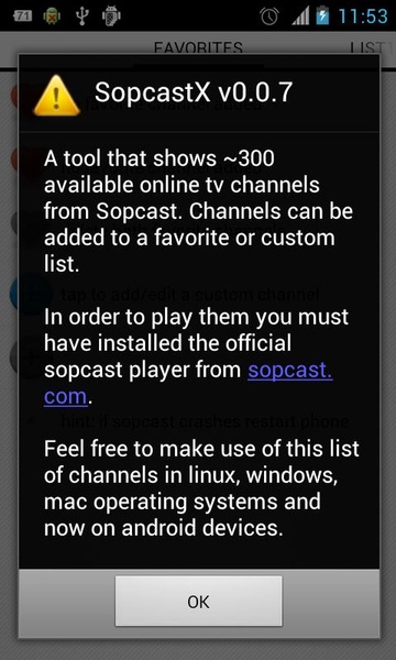 SopcastX - Preview 1
