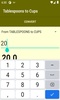 Tablespoons to Cups Converter screenshot 2