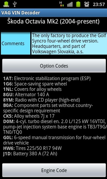 VAG VIN Decoder - Preview 2
