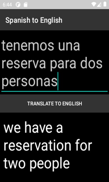 Spanish to English Translator - Preview 1