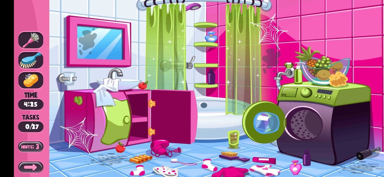 Doll house cleaning clearance game