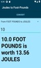 Joules to Foot-Pounds screenshot 2