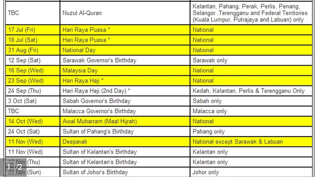 Kalendar 2016 - Malaysia - Preview 3