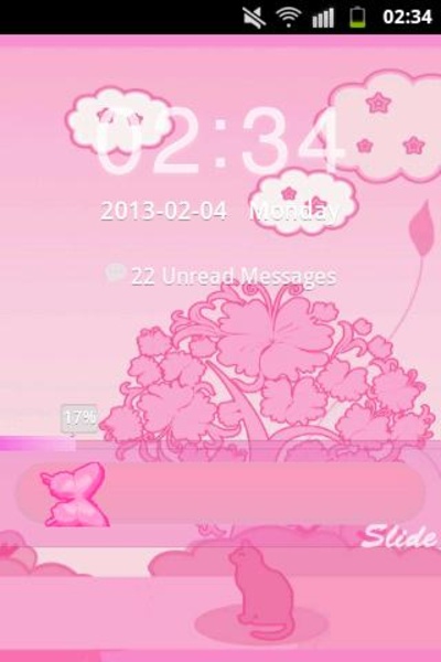 GO Locker Theme Pink Cat - Preview 1